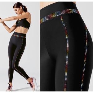 NWT Adam Selman Rainbow Crystal Legging Set